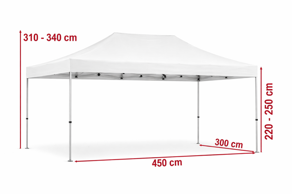Technický výkres nožnicového stanu 3x4,5 m