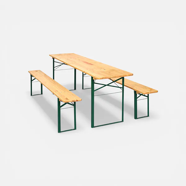 Pivní set Bavord Premium - masiv borovice 220x50 cm