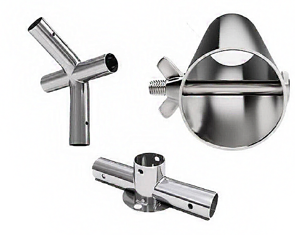 Detail spojových častí párty stanu