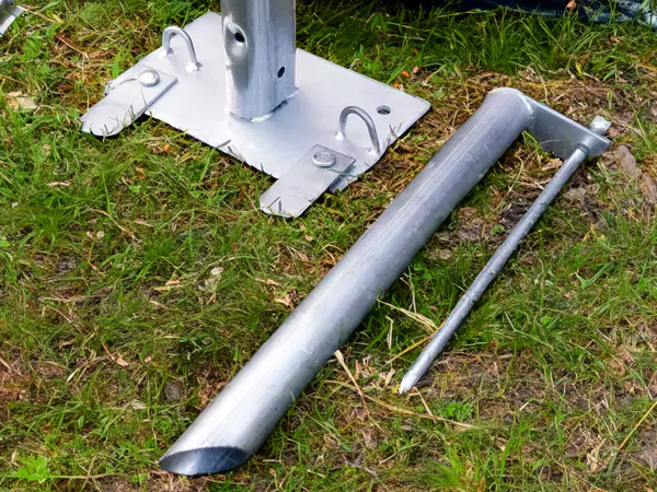 Kotvenie plachtovej garáže 4x8 m