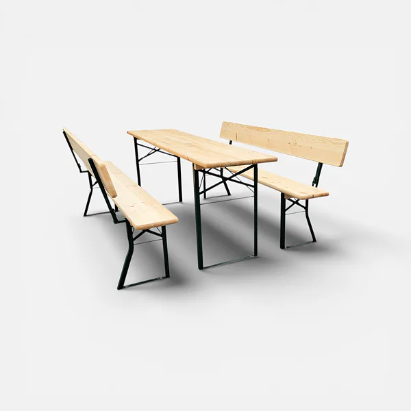 Pivní set borovice 200x50 cm - stůl a lavice